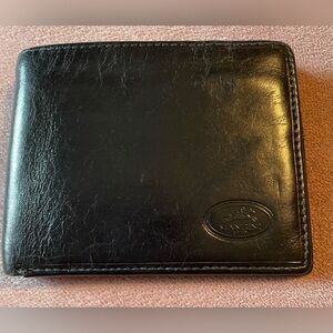 Mancini Classic Black Leather Wallet *See Description*